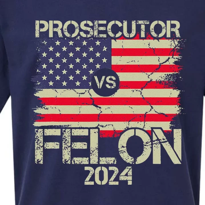 Prosecutor Vs Felon 2024 Usa Flag Sueded Cloud Jersey T-Shirt