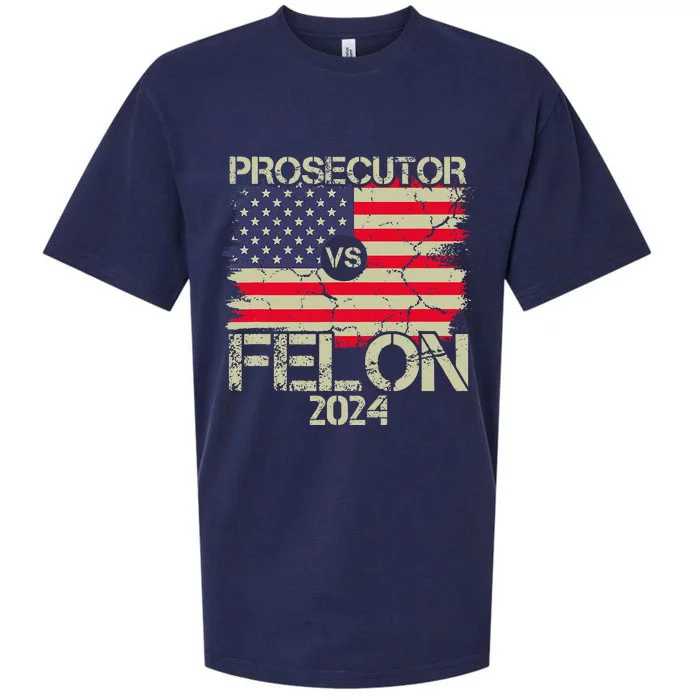 Prosecutor Vs Felon 2024 Usa Flag Sueded Cloud Jersey T-Shirt