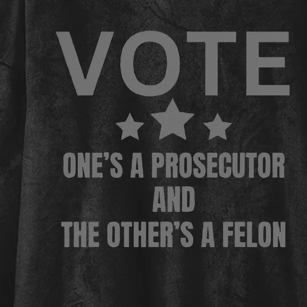 Prosecutor Versus Felon Voter Funny Political Hooded Wearable Blanket