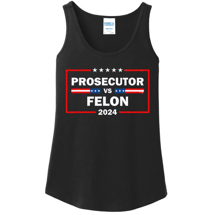 Prosecutor Vs Felon 2024 Retro Political Vote President Ladies Essential Tank