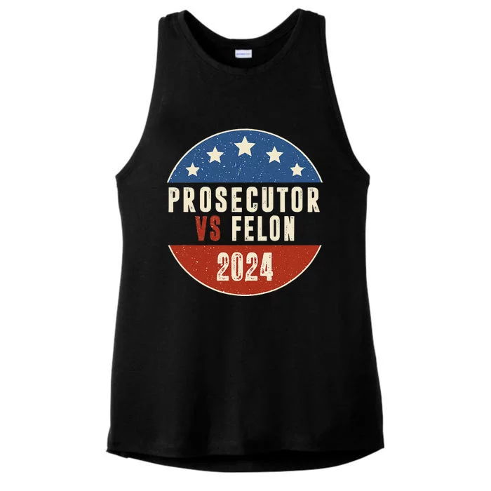 Prosecutor Vs Felon 2024 Vote Design Ladies Tri-Blend Wicking Tank