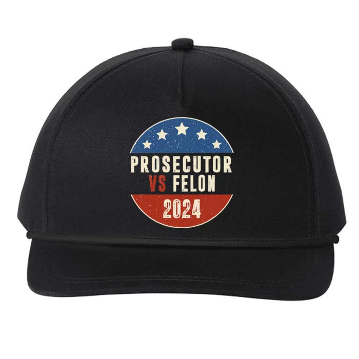 Prosecutor Vs Felon 2024 Vote Design Snapback Five-Panel Rope Hat