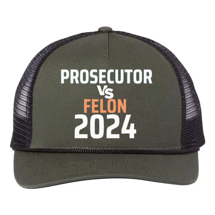 Prosecutor Vs Felon Pro Kamala Harris 2024 President Retro Rope Trucker Hat Cap