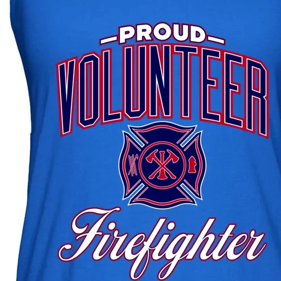 Proud Volunteer Firefighter Cool Gift Ladies Essential Flowy Tank