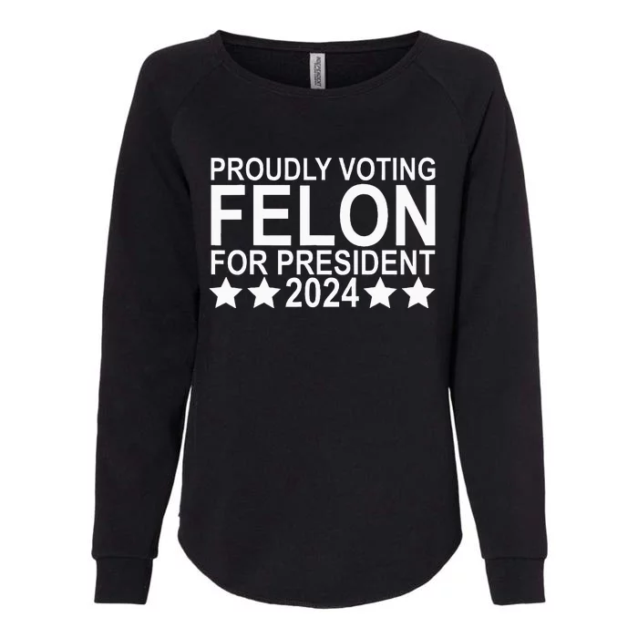 Proudly Voting Felon For President 2024 Womens California Wash Sweatshirt