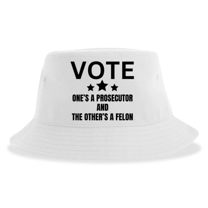 Prosecutor Versus Felon Voter Funny Political Sustainable Bucket Hat