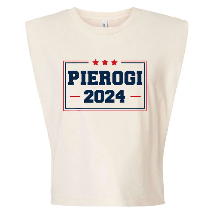 Pierogi Vote For Polish Food In 2024 Garment-Dyed Women's Muscle Tee