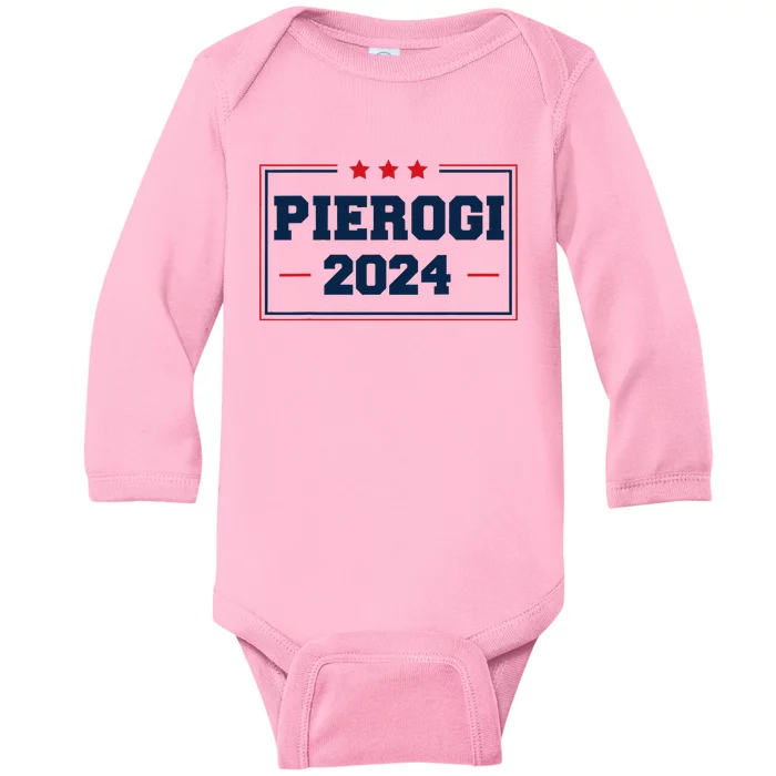 Pierogi Vote For Polish Food In 2024 Baby Long Sleeve Bodysuit