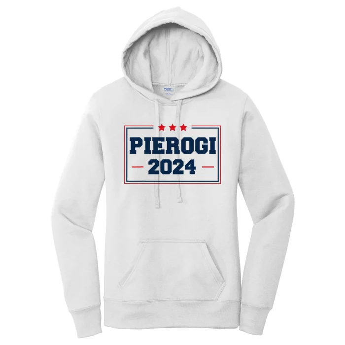 Pierogi Vote For Polish Food In 2024 Women's Pullover Hoodie