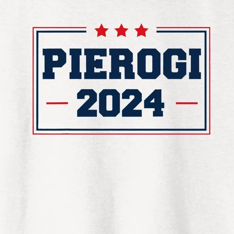 Pierogi Vote For Polish Food In 2024 Women's Crop Top Tee