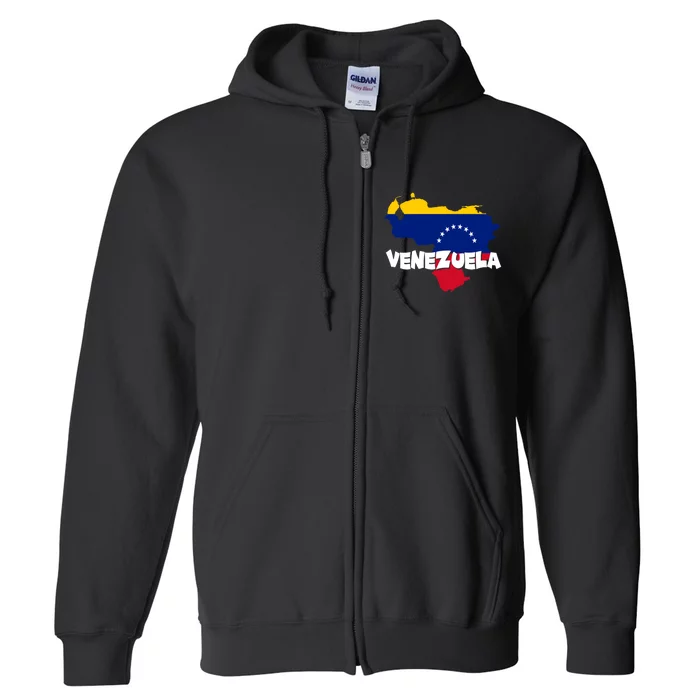 Patriotic Venezuela Flag Venezuelan Pride Venezuela Full Zip Hoodie