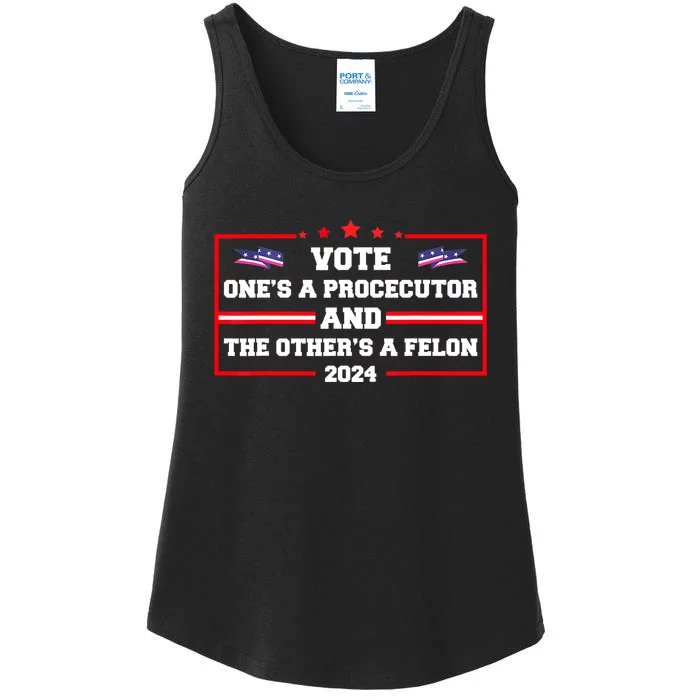 Prosecutor Versus Felon Voter Funny Political Ladies Essential Tank