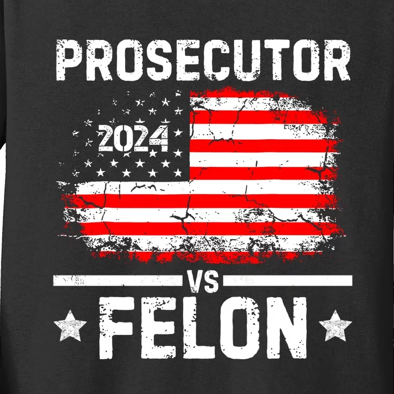 Prosecutor Vs Felon 2024 Kids Long Sleeve Shirt