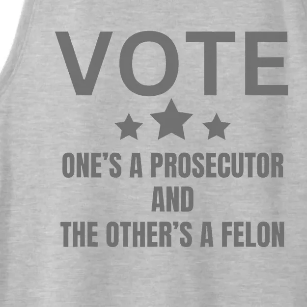 Prosecutor Versus Felon Voter Funny Political Ladies Tri-Blend Wicking Tank