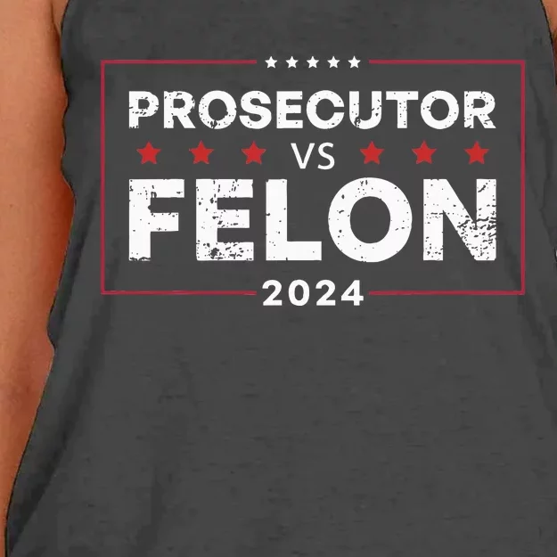 Prosecutor Vs Felon 2024 Funny Voting Election 2024 Women's Knotted Racerback Tank