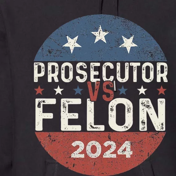 Prosecutor Vs Felon 2024 Retro Stripe Voting Election 2024 Premium Hoodie