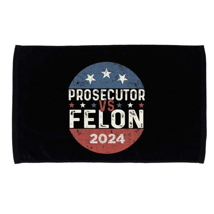 Prosecutor Vs Felon 2024 Retro Stripe Voting Election 2024 Microfiber Hand Towel