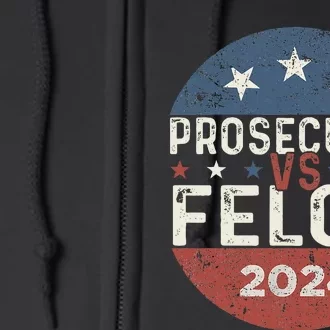 Prosecutor Vs Felon 2024 Retro Stripe Voting Election 2024 Full Zip Hoodie