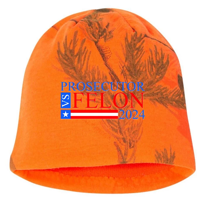 Prosecutor Vs Felon 2024 Kamala Vs Trump 2024 Election Kati - Camo Knit Beanie