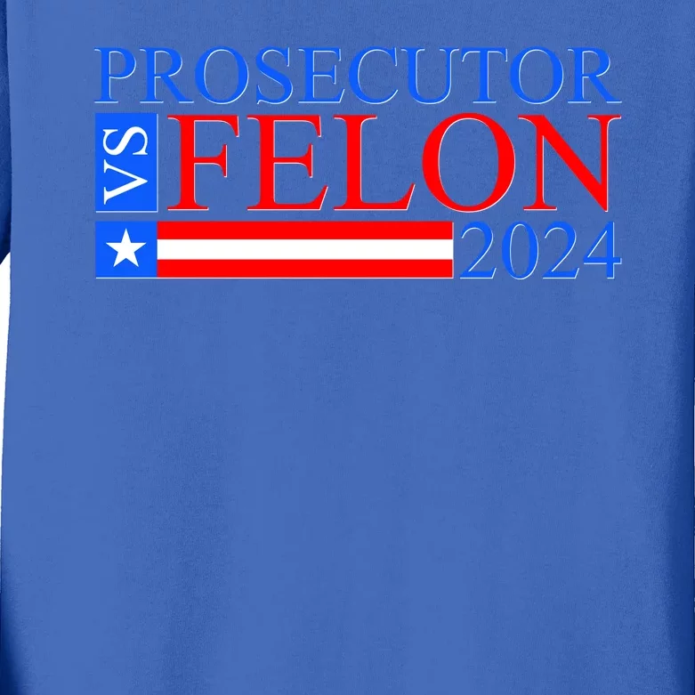 Prosecutor Vs Felon 2024 Kamala Vs Trump 2024 Election Kids Long Sleeve Shirt