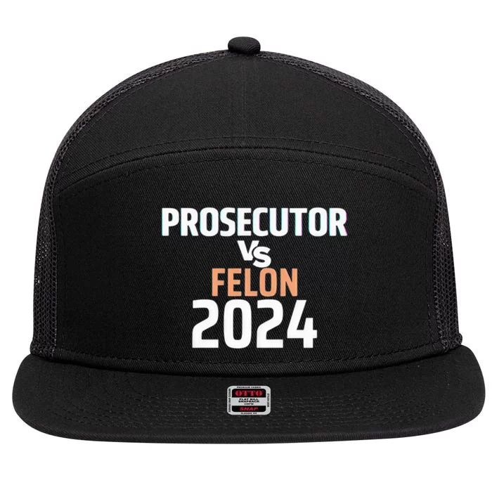 Prosecutor Vs Felon 2024 7 Panel Mesh Trucker Snapback Hat