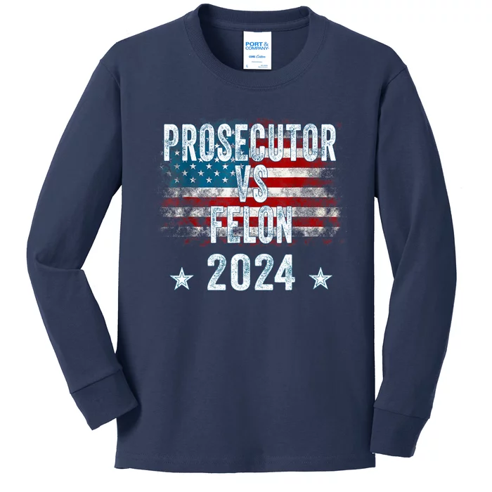 Prosecutor Vs Felon 2024 Kids Long Sleeve Shirt