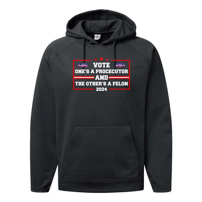 Prosecutor Versus Felon Voter Funny Political Performance Fleece Hoodie