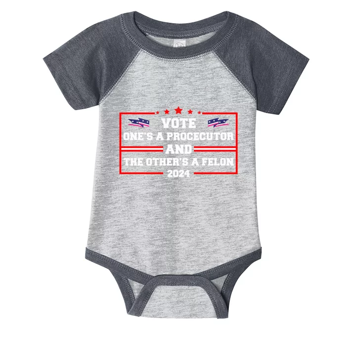 Prosecutor Versus Felon Voter Funny Political Infant Baby Jersey Bodysuit