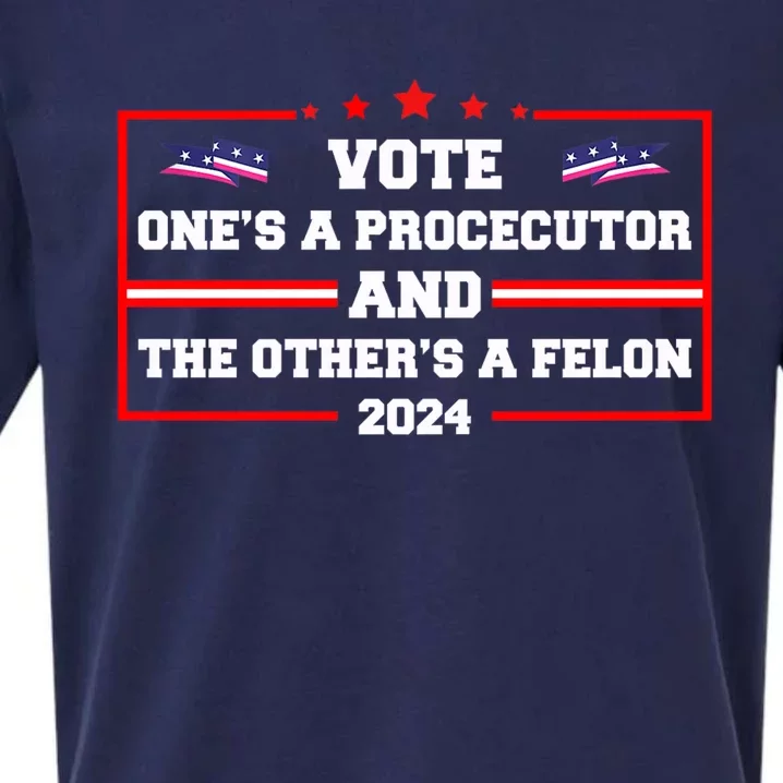 Prosecutor Versus Felon Voter Funny Political Sueded Cloud Jersey T-Shirt