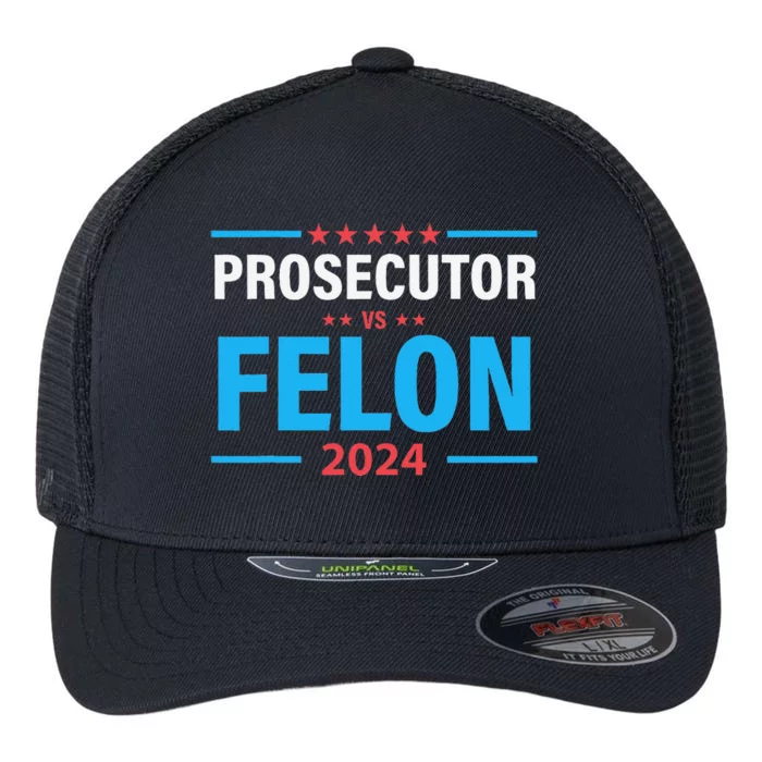 Prosecutor Versus Felon Political Voter Flexfit Unipanel Trucker Cap