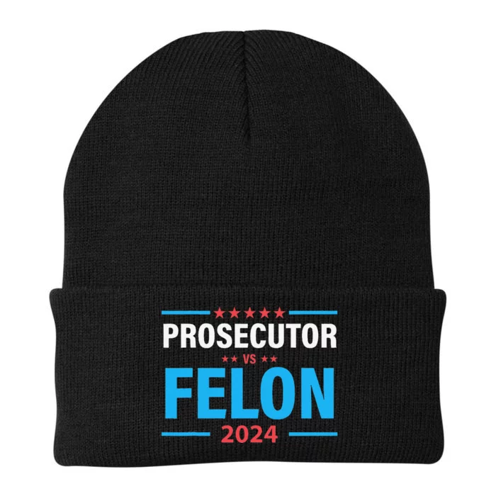 Prosecutor Versus Felon Political Voter Knit Cap Winter Beanie