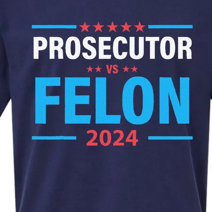 Prosecutor Versus Felon Political Voter Sueded Cloud Jersey T-Shirt