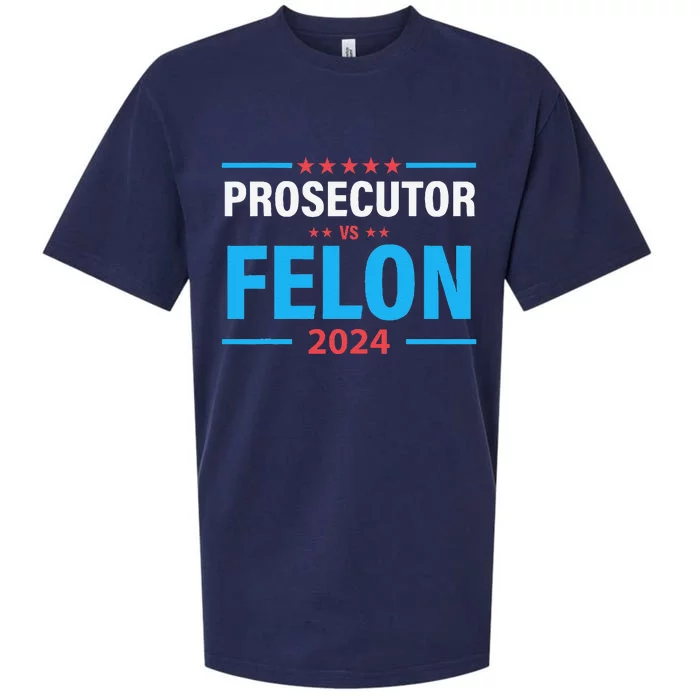 Prosecutor Versus Felon Political Voter Sueded Cloud Jersey T-Shirt