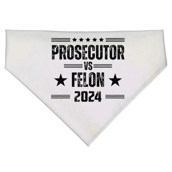 Prosecutor Vs Felon Funny Voting Election 2024. USA-Made Doggie Bandana