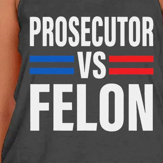 Prosecutor Vs Felon Pro Kamala Harris 2024 President Women's Knotted Racerback Tank