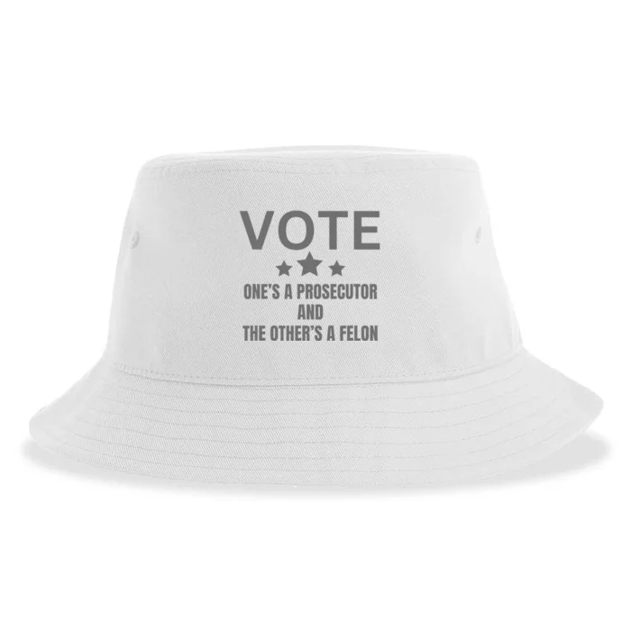 Prosecutor Versus Felon Voter Funny Political Sustainable Bucket Hat