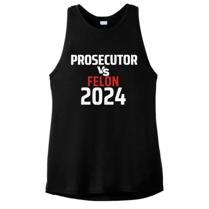 Prosecutor Vs Felon 2024 Funny Voting Election 2024 Usa Ladies Tri-Blend Wicking Tank