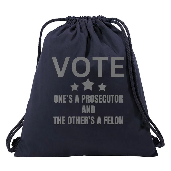 Prosecutor Versus Felon Voter Funny Political Drawstring Bag