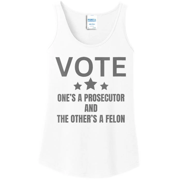 Prosecutor Versus Felon Voter Funny Political Ladies Essential Tank