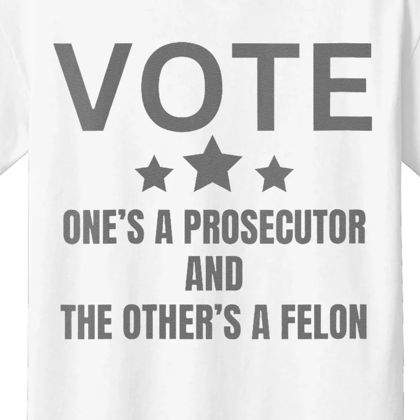 Prosecutor Versus Felon Voter Funny Political Kids T-Shirt