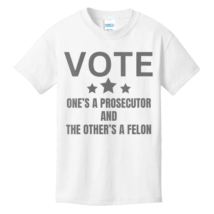 Prosecutor Versus Felon Voter Funny Political Kids T-Shirt