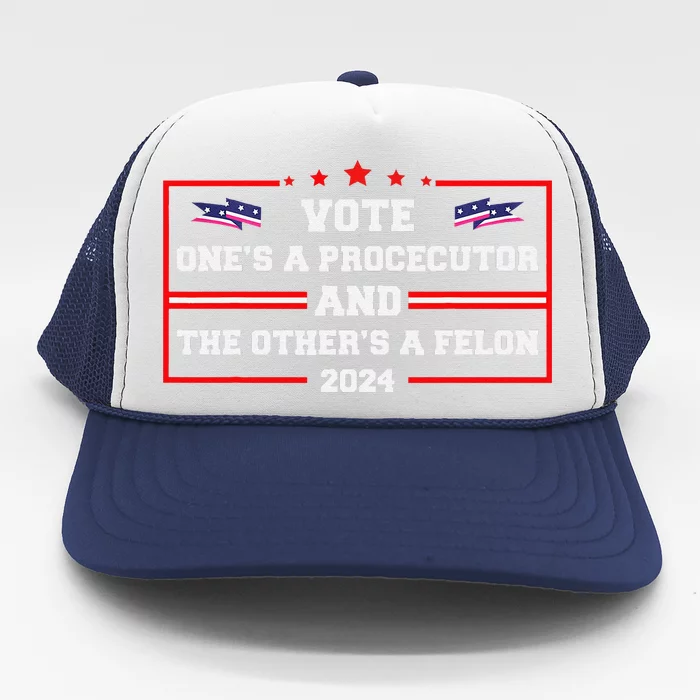 Prosecutor Versus Felon Voter Funny Political Trucker Hat