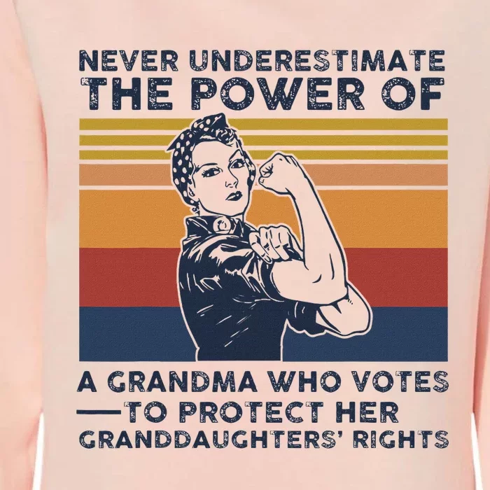 Powerful Voting Grandma Design Womens California Wash Sweatshirt