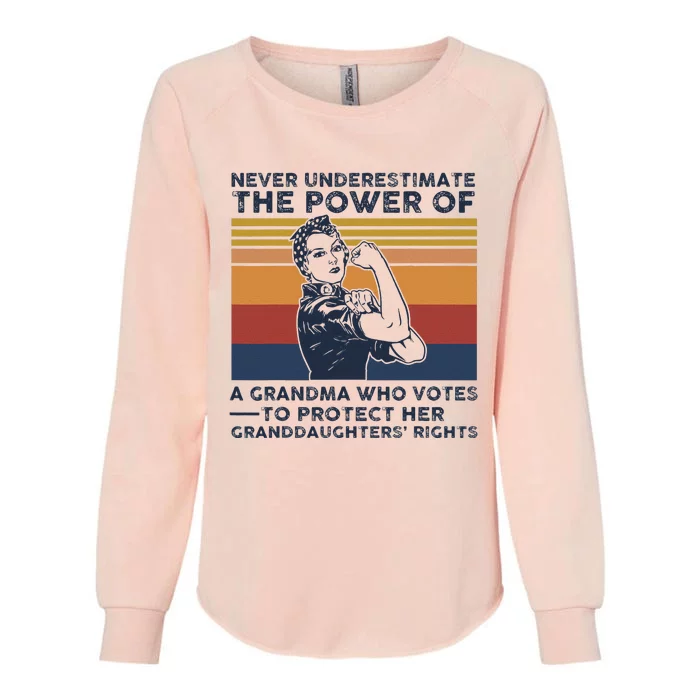 Powerful Voting Grandma Design Womens California Wash Sweatshirt