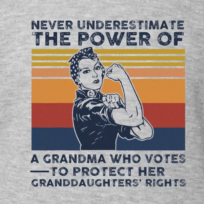 Powerful Voting Grandma Design Toddler Sweatshirt