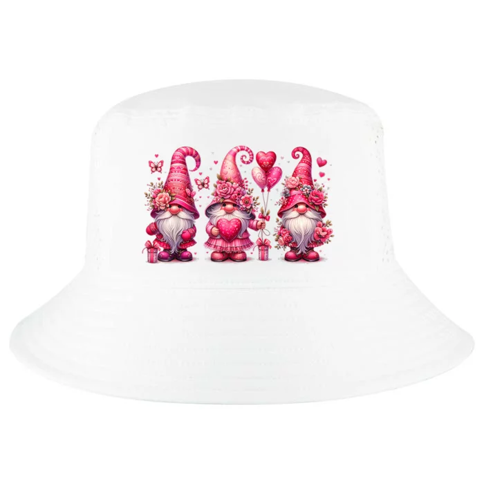 Pink Valentines Gnomies Heart Gnome Valentines Cool Comfort Performance Bucket Hat