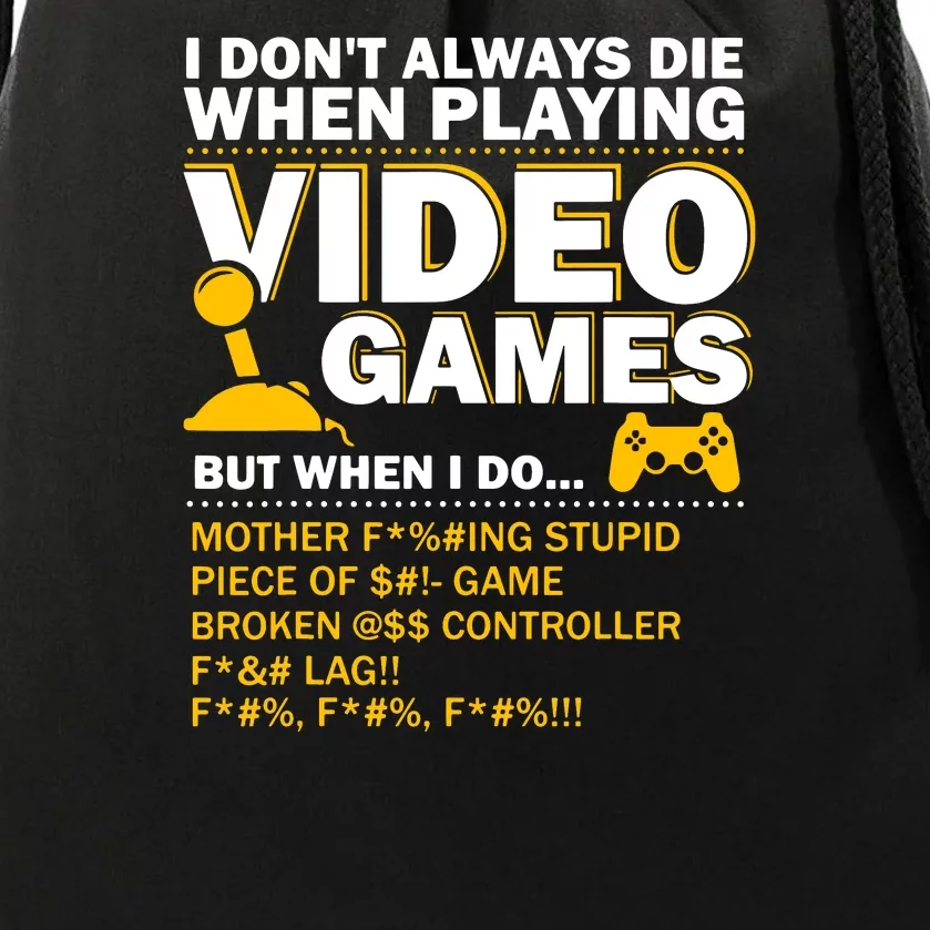 Playing Video Games Gamer Shirt Funny Gaming Console Gamer Drawstring Bag