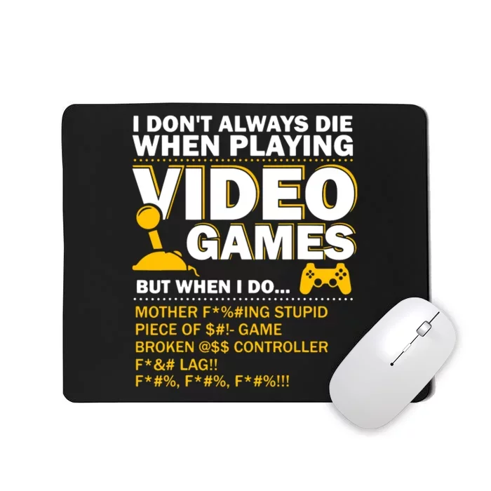 Playing Video Games Gamer Shirt Funny Gaming Console Gamer Mousepad