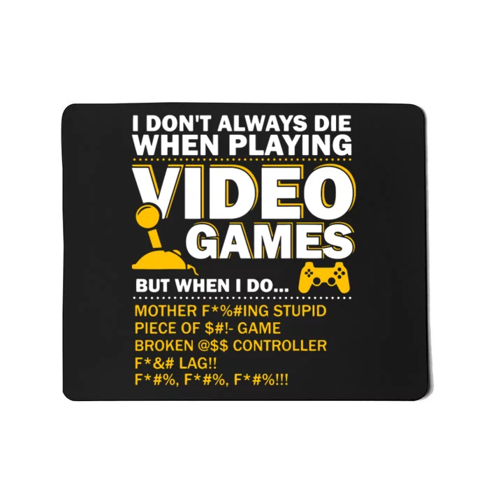 Playing Video Games Gamer Shirt Funny Gaming Console Gamer Mousepad