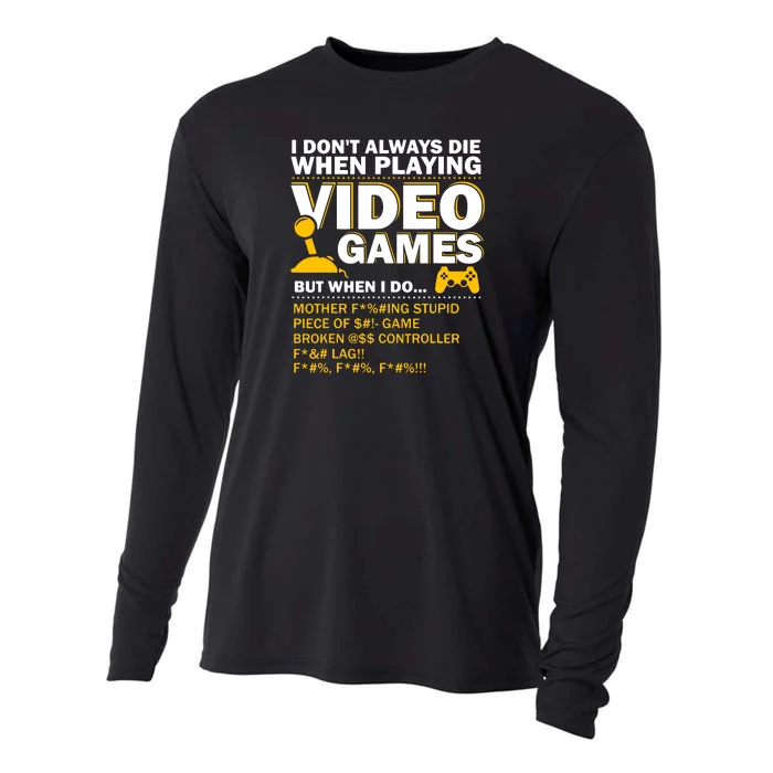 Playing Video Games Gamer Shirt Funny Gaming Console Gamer Cooling Performance Long Sleeve Crew